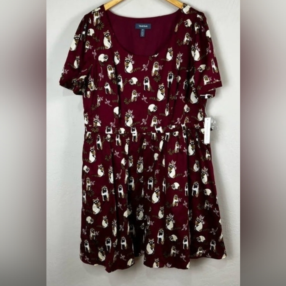 Modcloth raccoon print dress 2x